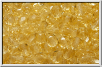 B�hm. Glasschliffperle, feuerpol., 4mm, gold, lt., trans., 50 Stk.