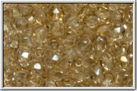 B�hm. Glasschliffperle, feuerpol., 4mm, crystal, trans., clarit, 50 Stk.