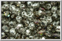 B�hm. Glasschliffperle, feuerpol., 4mm, white, op., peach marbled, 50 Stk.