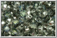 B�hm. Glasschliffperle, feuerpol., 4mm, crystal, trans., sahara, 50 Stk.
