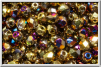 B�hm. Glasschliffperle, feuerpol., 4mm, crystal, trans., california violet, 50 Stk.