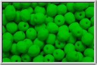 B�hm. Glasschliffperle, feuerpol., 4mm, white, alabaster, neon green, 50 Stk.