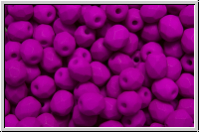 B�hm. Glasschliffperle, feuerpol., 4mm, white, alabaster, neon purple, 50 Stk.