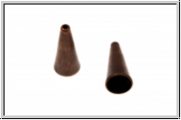 Perlenkappe (-cone) "Glatt", 12x5,5mm, antikkupferfb., Messing, 1 Stk.
