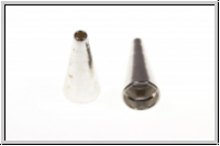 Perlenkappe (-cone) "Glatt", 12x5,5mm, silberfb., Messing, 1 Stk.