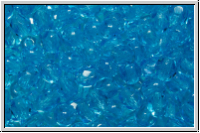 B�hm. Glasschliffperle, feuerpol., 4mm, aqua, med., trans., 50 Stk.