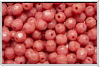 B�hm. Glasschliffperle, feuerpol., 4mm, rose, op., 50 Stk.