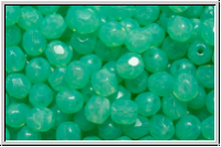 B�hm. Glasschliffperle, feuerpol., 4mm, turquoise, opal, 50 Stk.