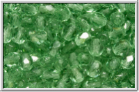 B�hm. Glasschliffperle, feuerpol., 4mm, turmaline, trans., 50 Stk.
