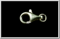 Karabiner "glatt", 13x8mm, silberfb., 925er Silber, 1 Stk.