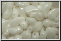 ZoliDuo�-Beads, 5x8mm, right, white, alabaster, white iris. sfinx, 25 Stk.
