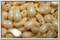 ZoliDuo�-Beads, 5x8mm, left, white, alabaster, champagne luster, 25 Stk.