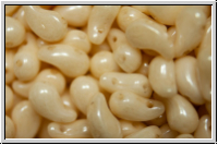 ZoliDuo�-Beads, 5x8mm, right, white, alabaster, champagne luster, 25 Stk.