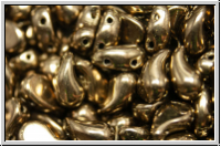 ZoliDuo�-Beads, 5x8mm, left, 24kt gold bronze, met., 25 Stk.
