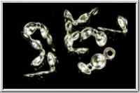 Quetschkalotten, 4mm, feste �se, silberfb., 925er Silber, 1 Stk.