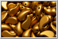 ZoliDuo�-Beads, 5x8mm, left, brass gold, met., satin, 25 Stk.