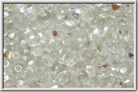 B�hm. Glasschliffperle, feuerpol., 4mm, crystal, transparent, AB, 50 Stk.