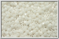 B�hm. Glasschliffperle, feuerpol., 2mm, white, op., 50 Stk.