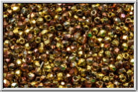 B�hm. Glasschliffperle, feuerpol., 2mm, crystal, trans., california gold rush, 50 Stk.