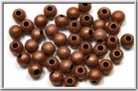 Spacer "Kugel, Stardust", 4mm, kupferfb., diamantiert, Messing, 10 Stk.