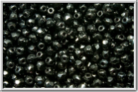 B�hm. Glasschliffperle, feuerpol., 2,5mm, black, op., 50 Stk.