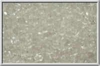 B�hm. Glasschliffperle, feuerpol., 2,5mm, crystal, trans., 50 Stk.