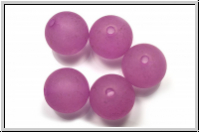 Acryl-Perle, rund, 14mm, rose, matte, 5 Stk.
