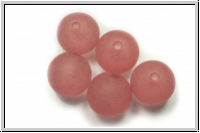 Acryl-Perle, rund, 14mm, vintage rose, matte, 5 Stk.