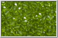 B�hm. Glasschliffperle, feuerpol., 4mm, olivine, dk., med., trans., 50 Stk.