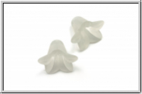 Acrylbl�te "Campanula", 12x16mm, crystal, matte, 5 Stk.