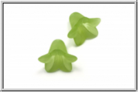 Acrylbl�te "Campanula", 12x16mm, lime, matte, 5 Stk.
