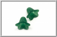 Acrylbl�te "Campanula", 12x16mm, emerald, matte, 5 Stk.