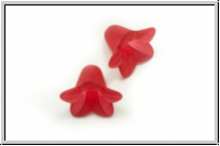 Acrylbl�te "Campanula", 12x16mm, red, matte, 5 Stk.