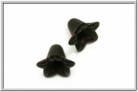 Acrylbl�te "Campanula", 12x16mm, black, matte, 5 Stk.