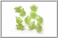 Acrylbl�te "Myosotis", 5x9,5mm, lime, matte, 10 Stk.