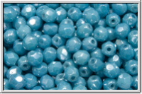 B�hm. Glasschliffperle, feuerpol., 4mm, blue, lt. baby, op., bue/grey marbled, 50 Stk.