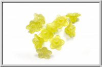 Acrylbl�te "Myosotis", 5x9,5mm, yellow, matte, 10 Stk.