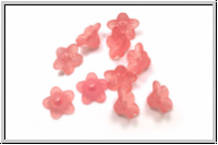 Acrylbl�te "Myosotis", 5x9,5mm, rose, vintage, matte, 10 Stk.