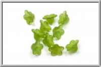 Acrylbl�te "Myosotis", 5x9,5mm, olivine, matte, 10 Stk.