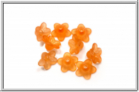 Acrylbl�te "Myosotis", 5x9,5mm, salmon, matte, 10 Stk.