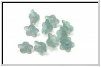 Acrylbl�te "Myosotis", 5x9,5mm, seafoam, matte, 10 Stk.