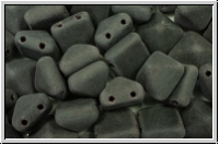 2-Loch-Pyramide, 12x12x9mm, black, op., matte, 6 Stk.