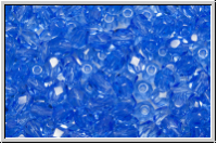 B�hm. Glasschliffperle, feuerpol., 4mm, sapphire, med., trans., 50 Stk.