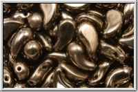 ZoliDuo�-Beads, 5x8mm, right, chocolate, met., 25 Stk.