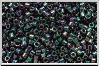 DB1001, MIYUKI Delica, 11/0, purple-green, met., gold luster, iris., 5g