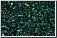 DB1006, MIYUKI Delica, 11/0, blue-green, met., gold luster, iris., 5g