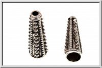 Perlenkappe (-cone) "K�niglich", 30x10mm, antiksilberfb., Tibetsilber, 1 Stk.