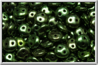 Linsen, 6x2,5mm, 2-Loch, green, met., 50 Stk.