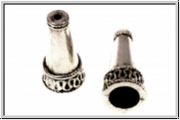 Perlenkappe (-cone) "Meander", 22x10mm, antiksilberfb., Tibetsilber, 1 Stk.