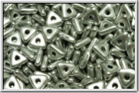 Tri-Beads, 4mm, silver, met., satin, 100 Stk.